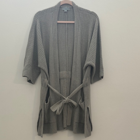 Barefoot Dreams Cozychic Lite Ribbed Belted Kimono Cardigan - Picture 3 of 9